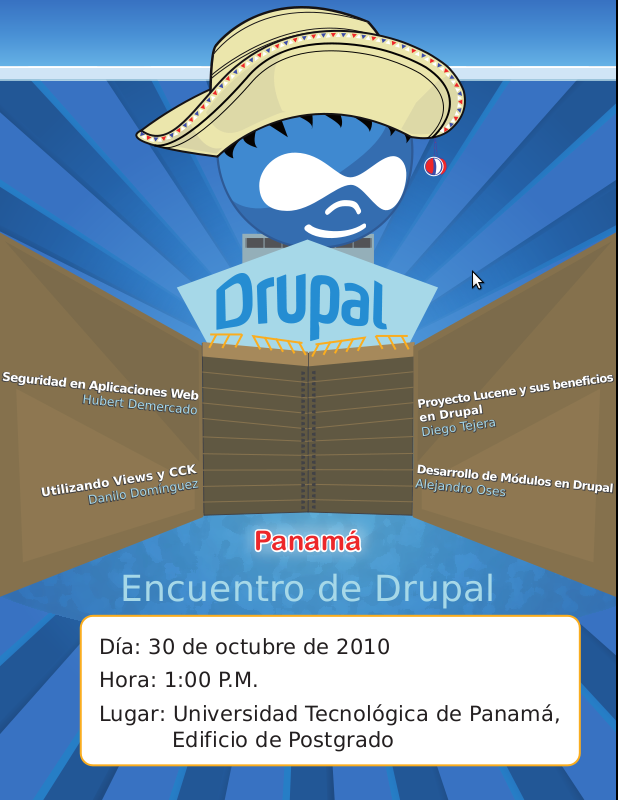 Afiche I Encuentro Drupal Panamá