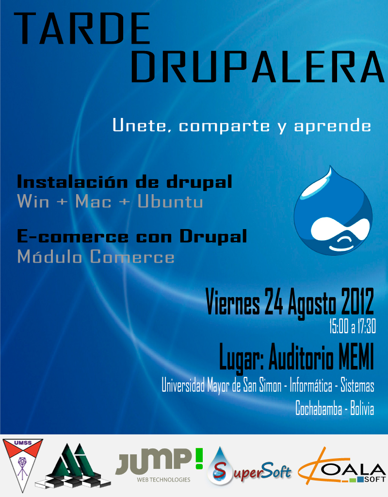 afiche de la tarde drupalera