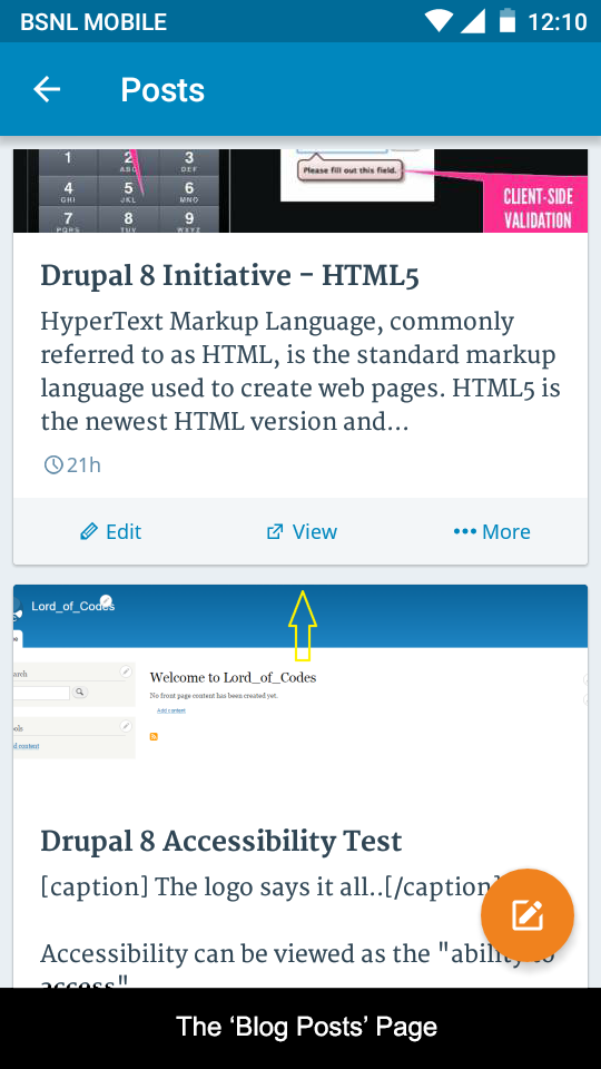 Site's Dashboard