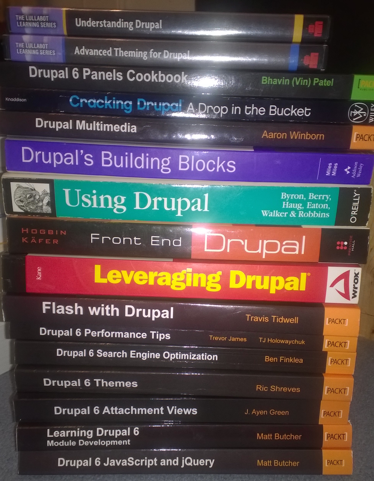 Pile of Drupal books up for grabs