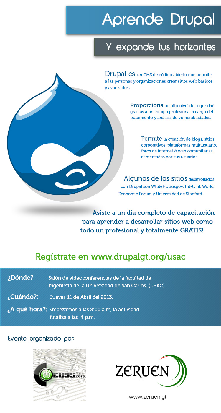 Drupal Training en la USAC - Guatemala