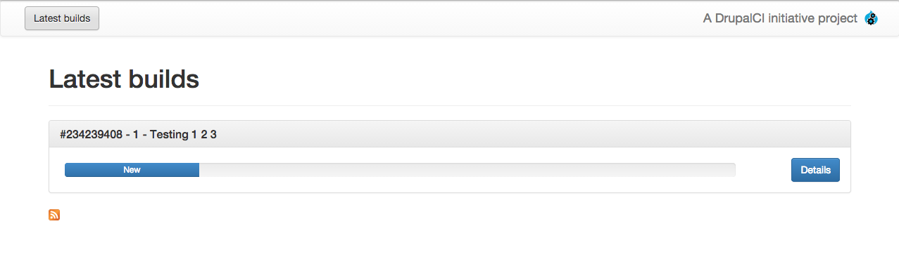 DrupalCI results front page