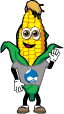 Old DrupalCorn mascot