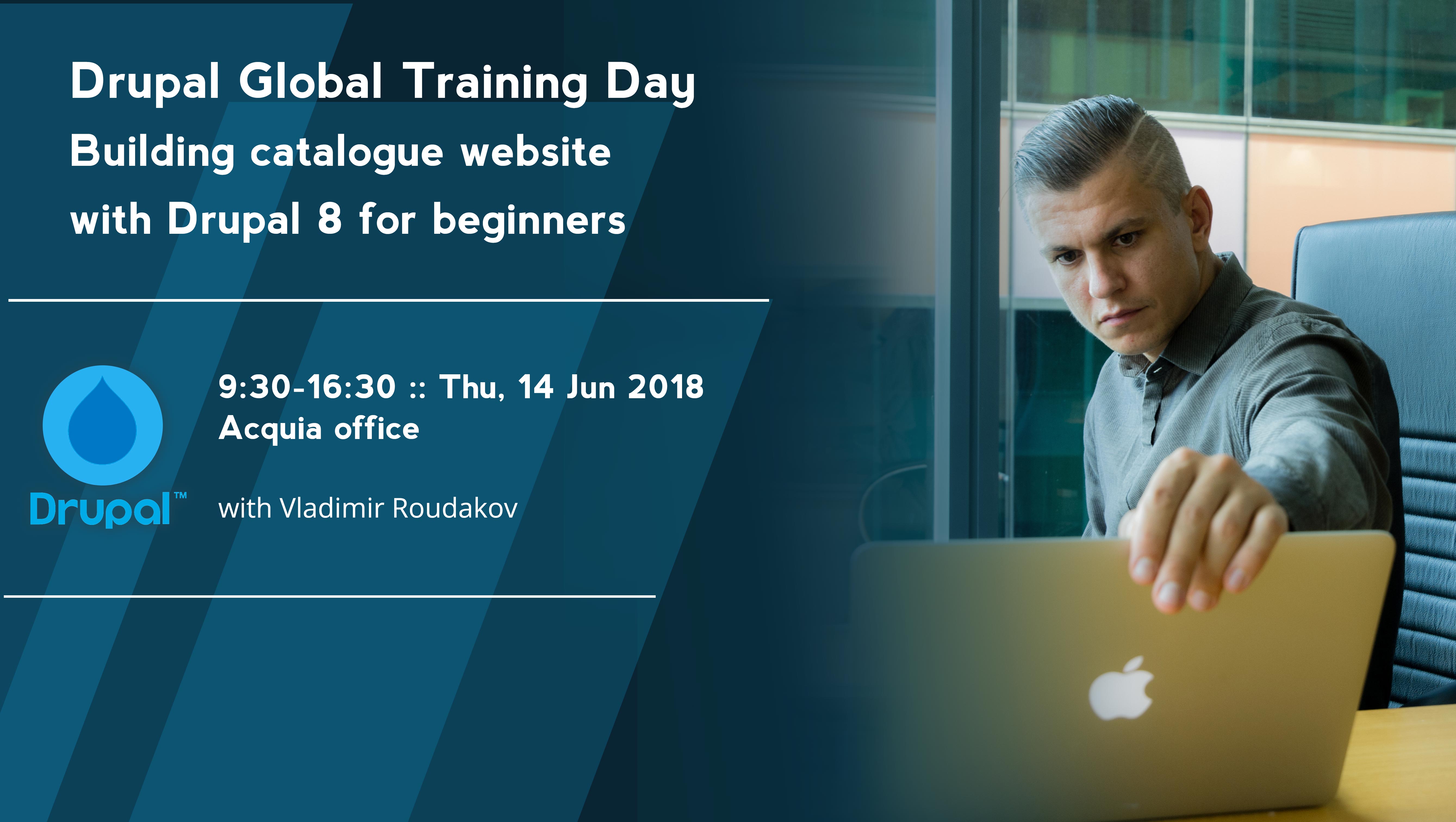 Drupal 8 training for beginners as a part of Drupal Global Training Day.