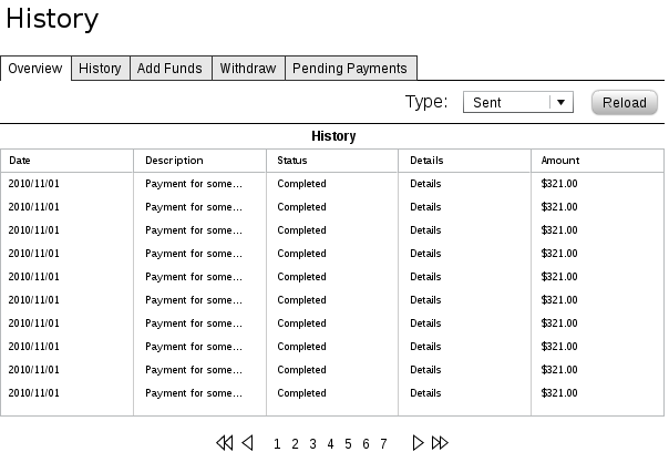 Wallet History