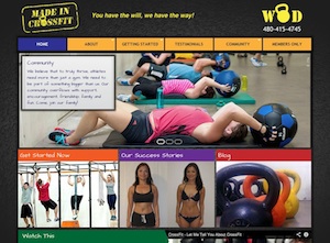 Screenshot of new website