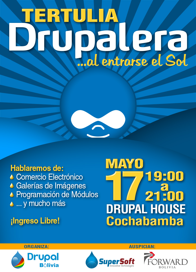 Tertulia drupalera en el Drupal House